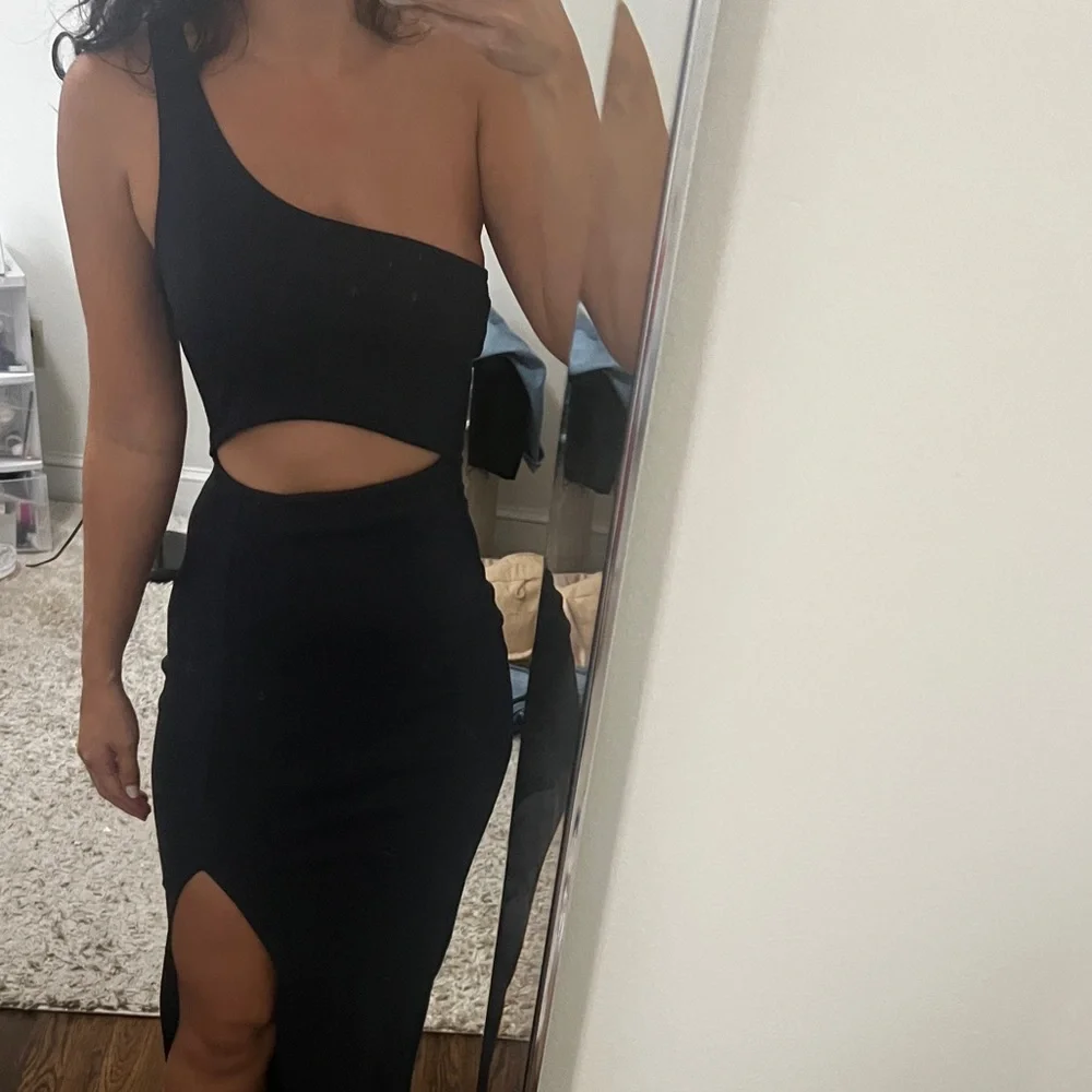 FORE Elegant Navy One-Shoulder Dress XS - Picture 3 of 8